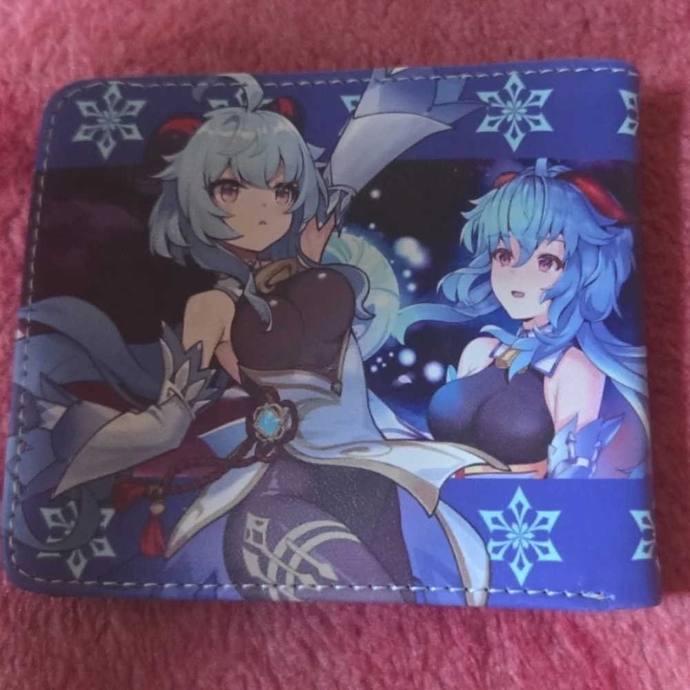 New genshin impact anime manga leather wallet